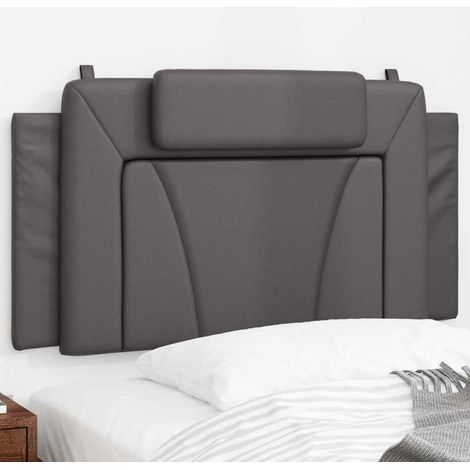 vidaXL Cabecero de cama acolchado Viana cuero sintético gris 100 cm (1/5)