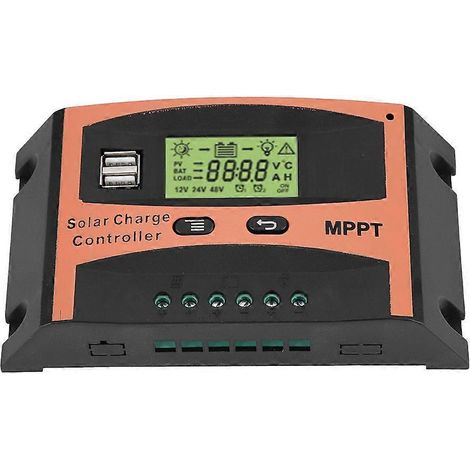 12V/24V MPPT-Solarpanel-Regler mit LCD-Bildschirm, automatischer Batterieregler 40A