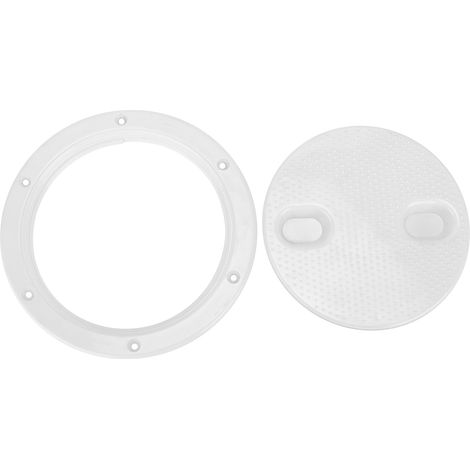 Trappe d'inspection de pont de 15 cm (6 po) - Ronde, blanche, antidérapante, anti-vieillissement, anti-corrosion, résistante aux UV (1/5)