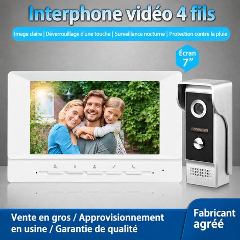 Visiophone Filaire Interphone Vidéo Écran 7 Pouces Caméra HD Couleur Contrôle d'Accès pour Villa Maison 24 g – Livraison gratuite (1/5)