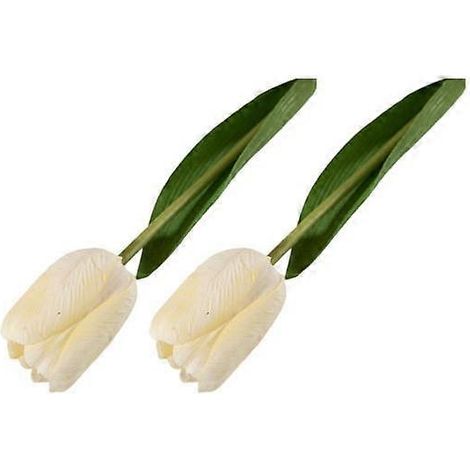 Fleur artificielle magnifique et inaltérable, tulipe de Pâques et de printemps, décoration intérieure.Champagne (1/5)