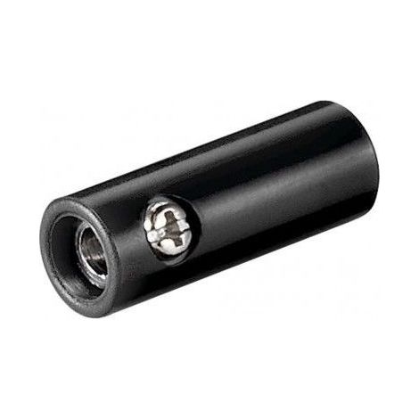 Conector banana hembra 4 mm  Negro