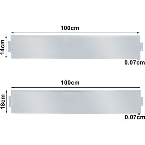 Wolketon Rasenkante 15m 100x18cm Metall Beetumrandung verzinkt Mähkante Beeteinfassung - Länge 15m Höhe 18cm Palisade (1/2)