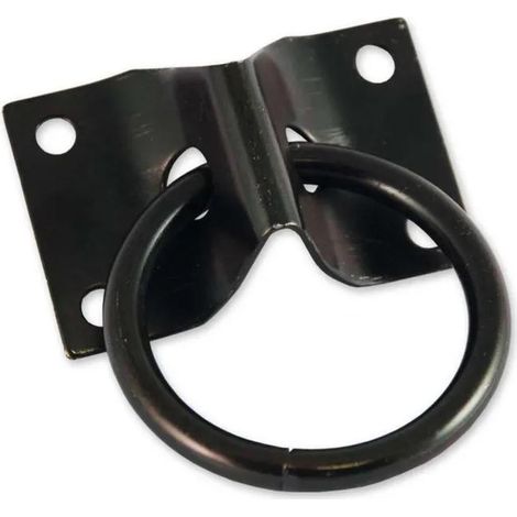 CHAPUIS - Platine 70x45mm avec anneau acier zingué noir Ø7mm uc1