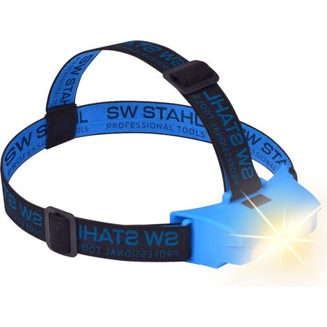 SW-Stahl S9716 Lampe frontale LED à batterie, 2W COB I lampe frontale rechargeable avec câble de chargement USB et adaptateur I lampe frontale Lampe LED avec 2 niveaux de luminosité I compatible avec (1/4)