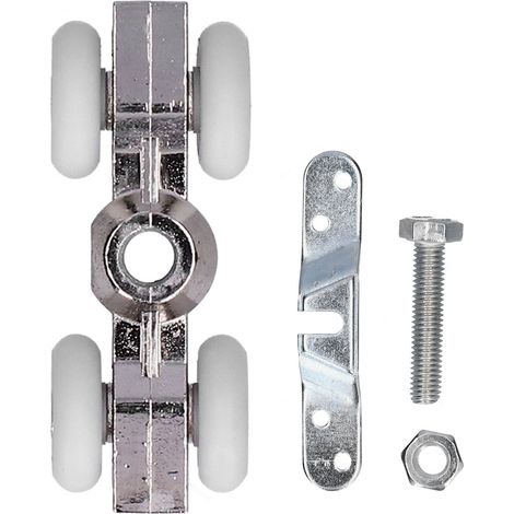 Porte de Douche Patins de Roue Coulissante Suspension Extérieure Maison Salle de Bain Porte Coulissante Poulie Rouleau Pièces de Fixation de Remplacement 22mm (1/5)
