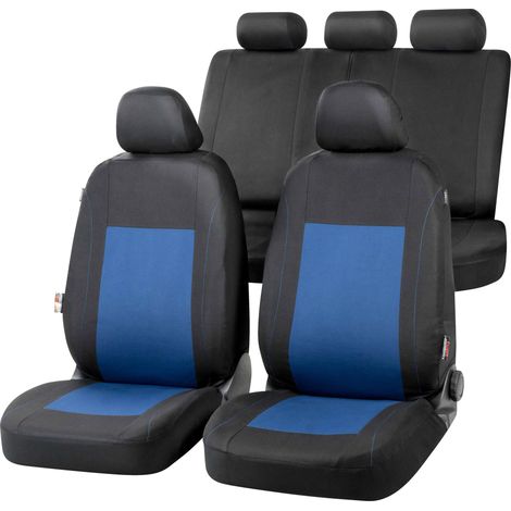 Housses de sièges Sandray bleu-noir set complet (1/5)