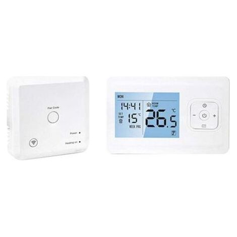 Wi - Fi Smart thermostat avec récepteur RF thermostat Programmable sans fil, application murale, compatible avec Alexa Google assistant, chaudière à gaz température de chauffage,de dyk. (1/4)