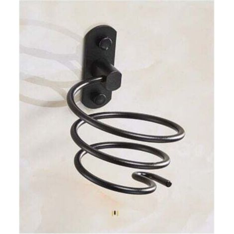 [NEVER USED] Aluminum Wall-Mounted Hair Dryer Holder and Cable Organizer for Kitchen and Bathroom - Bathroom Accessories