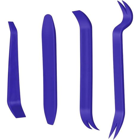 4Pcs Outil Demontage Garniture Voiture, Outils Plastique Dur, Professionnel Voiture Démontage Installation Outil Kit pour Voiture Radio Audio, Tableau de Bord, Installateur Pry Outil