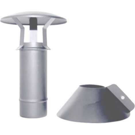 MBM – Conduit de fumée coaxial en acier inoxydable 80/130 – Double paroi – Conforme norme UNI 1856/2 – Pour poêle à granulés