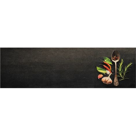 Tapis de cuisine lavable impression d'épices 45x150 cm velours (1/5)