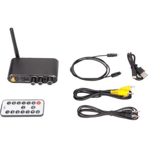 Convertisseur numérique-analogique Bluetooth, 2 appareils connectés, convertisseur DAC Bluetooth, prend en charge le contrle du Volume, commutation de musique