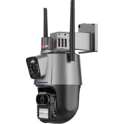 Caméra de sécurité à Domicile Caméra 4K PTZ 360, Double Objectif, Suivi Automatique, Protection de sécurité, caméras de Surveillance CCTV intérieure et extérieure sans Fil(8MP NO SD Card) (1/5)