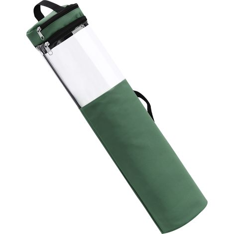 Sac de rangement pour papier cadeau, 107 cm (42 po), nylon 600D, PVC transparent, avec fermeture éclair, vert (1/5)