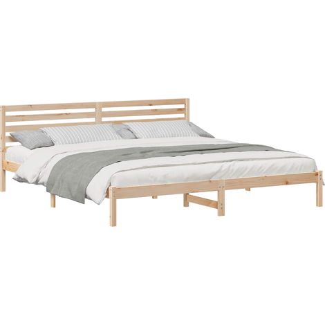 Maison Exclusive - Estructura de cama Marrón 180 x 210 cm Madera