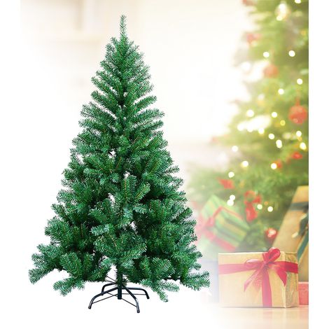 SWANEW Albero di Natale Artificiale. PVC Abete Natale con Supporto180cm 650 Pointes Verde (1/5)