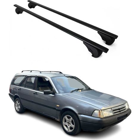OMAC Dachträger Querträger für Fiat Tempra 1990-1996 – Abschließbar – Max. 75 kg – 2 Stangen Stahl Schwarz (1/5)