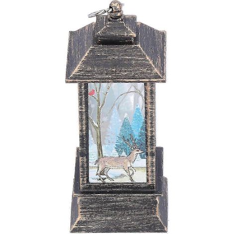 Petite lampe à huile de Noël, décoration Père Noël pour les fêtes (1/5)