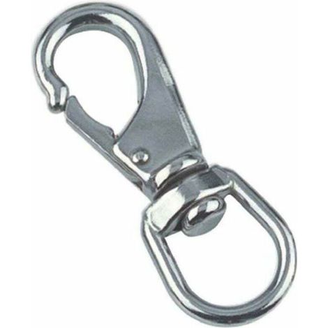 Mousqueton Émerillon - Inox A4 - Longueur 118 mm - Diamètre 4,4 mm - Ouverture Intérieure 21 mm - Largeur 16 mm - Unité (1/2)