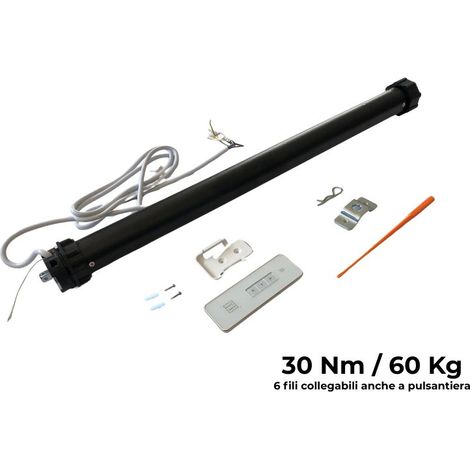 Motore radiocomandato per tapparelle con telecomando 60 kg - 30 nm (1/5)