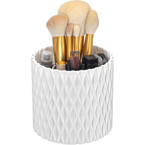royaluxe - Rangement de maquillage, organisateur de maquillage, rangement rotatif à 360°, adapté à la coiffeuse, à la chambre et à la salle de bain (1/5)