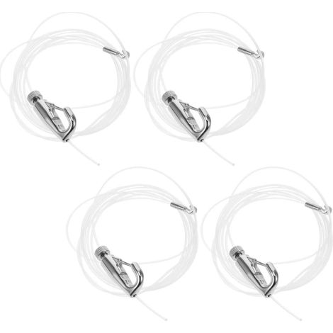 Kit per appendere cornici con cavo spesso e regolabile in acciaio inox e nylon, 4 set, sistema di sospensione versatile e facile da installare per ufficio e casa (2 m) (1/4)