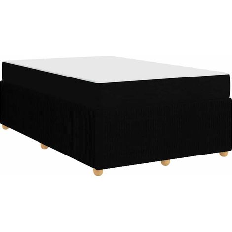 Lit double,Lit adulte,Cadre de lit avec matelas avec matelas Noir 120 x 190 cm tissu CFW8000903 (1/5)