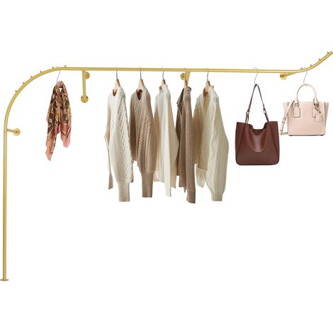 Perchero de pared Perchero colgante Expositor metálico para tienda Con forma de rama Adecuado para centros comerciales y hogares, con un diseño único 250 x 160 cm (1/5)