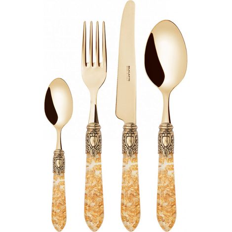 Caderas de 24 piezas colocadas en paquete de oro transparente de madera Oxford gold Bugatti