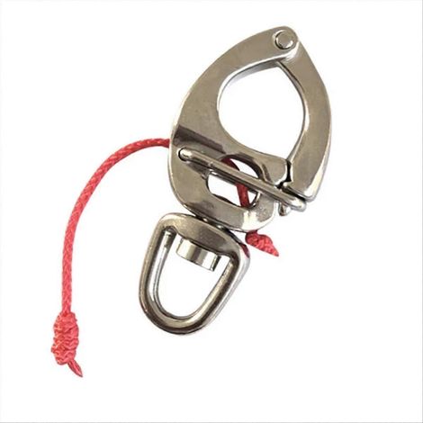 Mousqueton à dégagement rapide en acier inoxydable 316 avec petit œillet pivotant pour bateau, yacht, camion, voiture, camping-car, crochet à œillet rapide de 94 mm (1/5)
