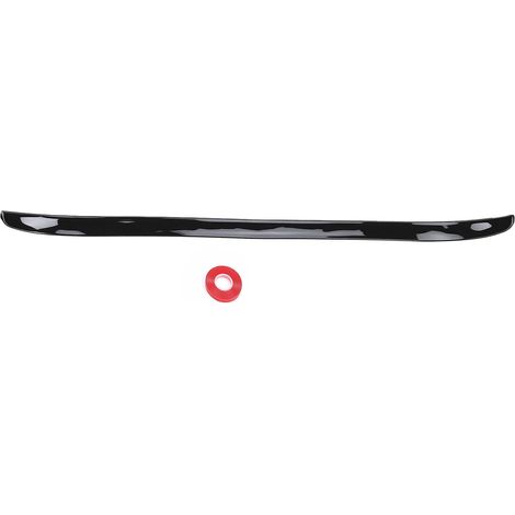 Gloss Black Flexible Rubber Rear Trunk Lip Spoiler Strip, Universal 46.85 Inch Vehicle Trim, Drill-Free Installation for Automotive Exterior (1/5)
