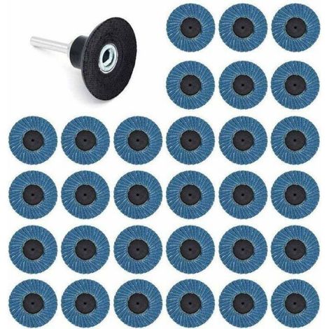 31 Pcs 2 Pouces 50mm Disques Abrasifs Disques Lamelles 40 Grit 60 Grit 80 Grit, (1/5)
