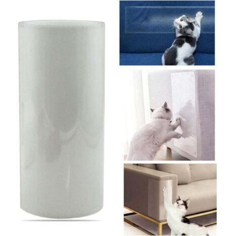 HOXILEELEO - Protection transparente anti-griffures pour chats, idéale pour les meubles, canapés, portes, murs et tapis - Rouleau adhésif 200 x 300 cm (1/4)