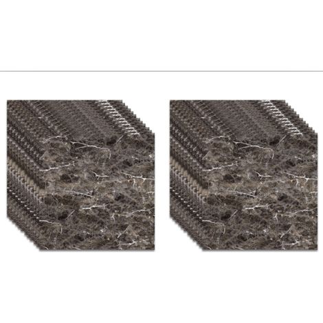 Lot de 24 dalles de sol autocollantes en vinyle PVC pour salon - Lot de 24 dalles de sol autocollantes en vinyle PVC pour salon (1/5)