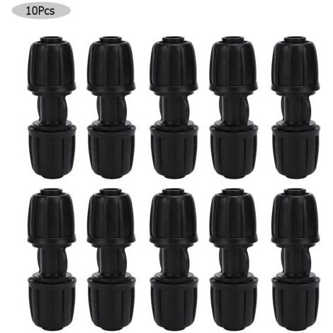 Connecteur d'eau droit, raccord d'irrigation goutte-à-goutte de jardin pour tuyau PE de 16mm, 10 pièces (1/5)