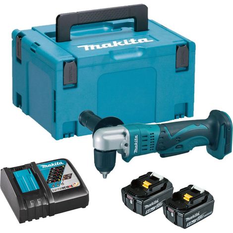 Makita DDA351RTJ 18V LXT Cordless Angle Drill - 2x 5Ah Batteries, Charger &amp MAKPAC 3 Case