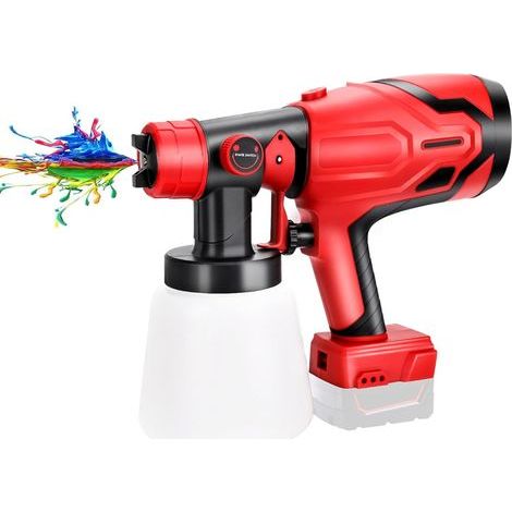 Pistolet à peinture sans fil compatible Milwaukee M18 – Débit 650 ml/min – Moteur Brushless – Raccords de nettoyage inclus-Karteo (1/5)