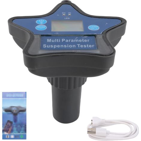 Analyseur d'eau Multifonctions BT - Tester Digital 9 Paramètres PH, ORP, CL, EC, CF, TDS, SALT, SG, Température pour Aquaculture, Piscine, Eaux Industrielles, avec Bluetooth et App, Autonomie 5 Jours