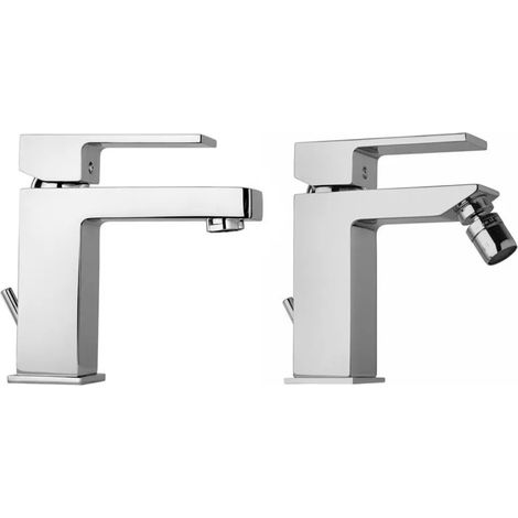 Set De 2 Robinetterie De Salle De Bain Lavabo Et Bidet Infinity (1/5)