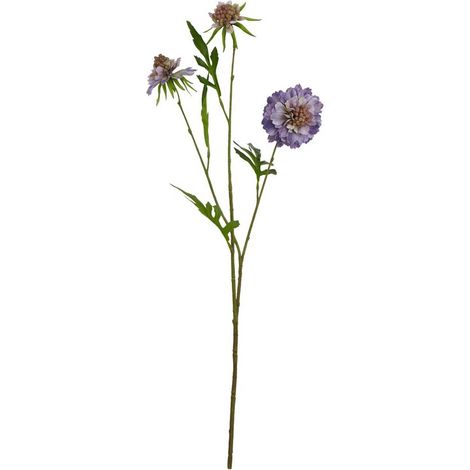 The Natural Garden Collection Scabious - Artificial Flower (Single Stem) - Plastic - L17 x W21 x H65 cm - Purple