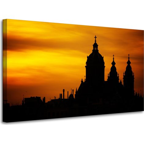 Stampa su tela Italia Roma tramonto 100x60