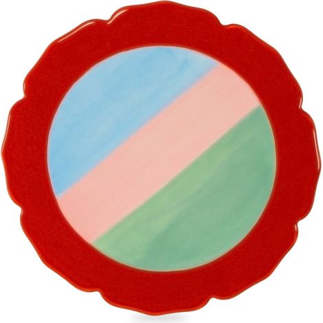 WD LifeStyle Sottopentola in Stoneware D 18 Cm Rosso