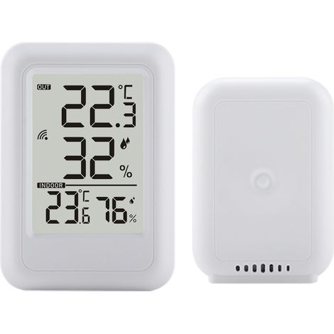 Thermomètre et hygromètre intérieur/extérieur sans fil TS-FT0403 avec écran de 2,56 pouces, capteur de température et d'humidité de haute précision (1/5)