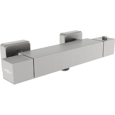 Mexen Cube grifo de ducha termost谩tico, grafito - 77200-66