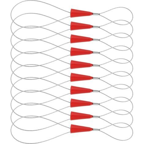 Set mit 10 verstellbaren Kabeleinziehern für 215 mm lange Kabel. Einfädelwerkzeug für Elektriker. (1/5)