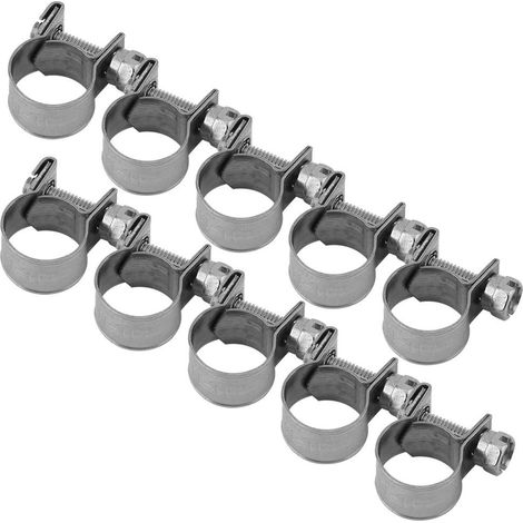 Health Gear Collier de Serrage 10PCS, Collier de Serrage de Tuyau de Carburant en Acier Inoxydable(11-13mm)