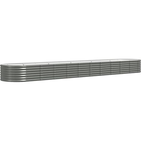 Maison Exclusive - Hochbeet Verzinkter Stahl 440x80x36 cm Grau