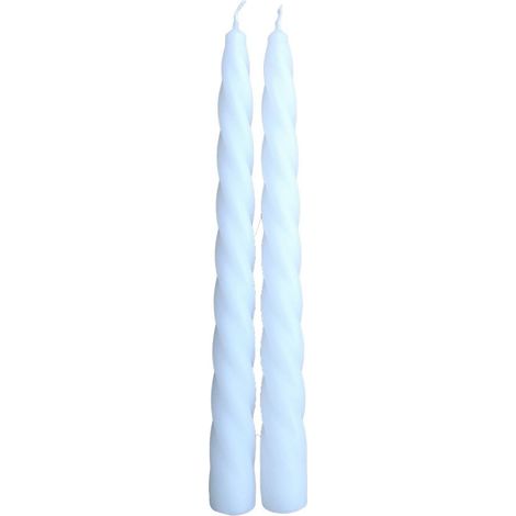 Confezione da 2 candele decorative bianche 2x24 cm Luci magiche
