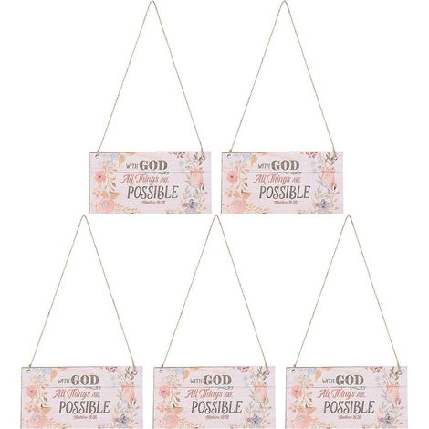 Lot de 5 panneaux décoratifs muraux en bois à suspendre, pour salon, chambre ou magasin. (1/4)